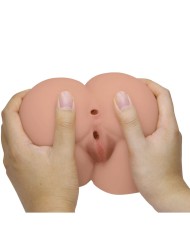 CRAZY BULL BERNACE TRASERO VIBRADOR CON VAGINA Y ANO REALISTICO NATURAL CONTROL REMOTO