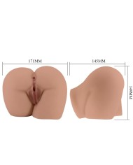 CRAZY BULL BERNACE TRASERO VIBRADOR CON VAGINA Y ANO REALISTICO NATURAL CONTROL REMOTO