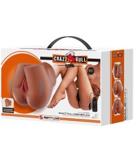 CRAZY BULL BERNACE TRASERO VIBRADOR CON VAGINA Y ANO REALISTICO NATURAL CONTROL REMOTO
