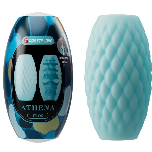 PRETTY LOVE ATHENA EROS MASTURBADOR MASCULINO SILICONA CELESTE