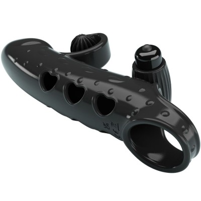 ROMANCE FUNDA PARA PENE CON VIBRACION NEGRO