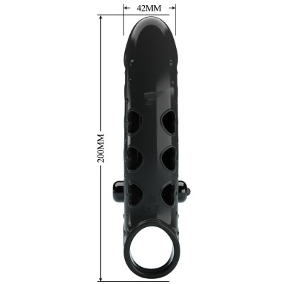 ROMANCE FUNDA PARA PENE CON VIBRACION NEGRO
