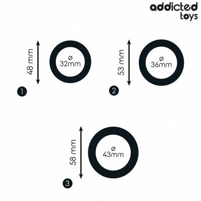 ADDICTED TOYS SET DE ANILLOS SILICONA MODELO 1