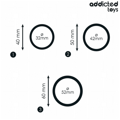 ADDICTED TOYS SET DE ANILLOS SILICONA MODELO 2
