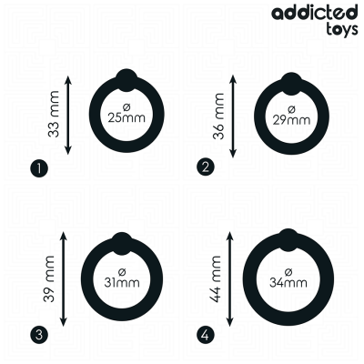 ADDICTED TOYS SET ANILLOS SILICONA DE PRESION