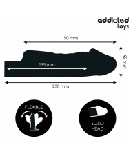 ADDICTED TOYS FUNDA PARA EL PENE TRANSPARENTE TALLA S 23 CM