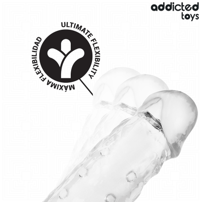 ADDICTED TOYS FUNDA PARA EL PENE TRANSPARENTE TALLA S 23 CM