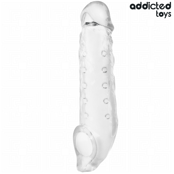 ADDICTED TOYS FUNDAS PARA EL PENE TRANSPARENTE TALLA M 27 CM