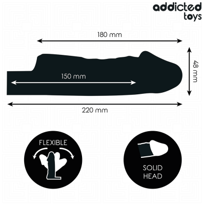 ADDICTED TOYS EXTENSOR PARA EL PENE TRANSPARENTE 27 CM