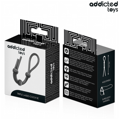 ADDICTED TOYS CUERDA SILICONA PARA EL PENE DE LAZO TRIPLE