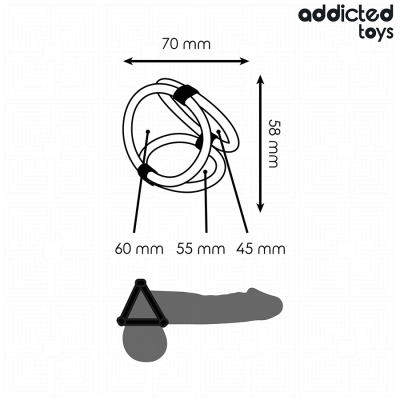 ADDICTED TOYS ANILLO TRIPLE PARA EL PENE