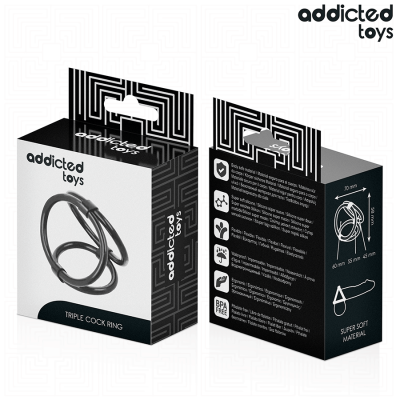 ADDICTED TOYS ANILLO TRIPLE PARA EL PENE