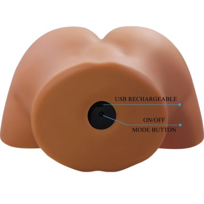 CRAZY BULL GERIANN TRASERO FEMENINO REALISTA VIBRADOR SUCCIONADOR CON SONIDO 55 KG
