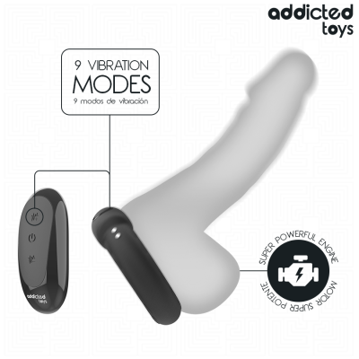 ADDICTED TOYS ANILLO PENE VIBRADOR EFECTO CALOR CONTROL REMOTO