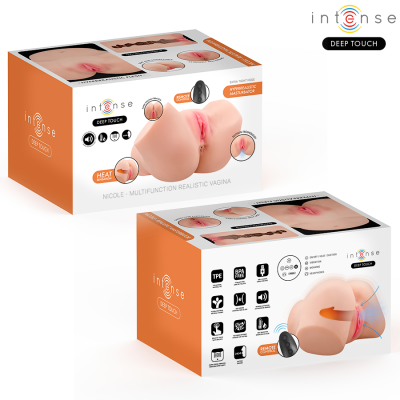 INTENSE DEEP TOUCH NICOLE MASTURBADOR VAGINA CON EFECTO SUCCION CALOR VIBRACION Y VOZ CON CONTROL REMOTO 53 KG
