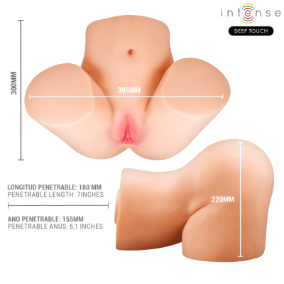 INTENSE DEEP TOUCH JULIA MASTURBADOR VAGINA CON EFECTO SUCCION CALOR VIBRACION Y VOZ CON CONTROL REMOTO 9 KG