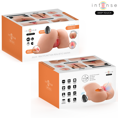 INTENSE DEEP TOUCH JULIA MASTURBADOR VAGINA CON EFECTO SUCCION CALOR VIBRACION Y VOZ CON CONTROL REMOTO 9 KG