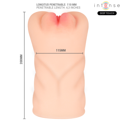 INTENSE DEEP TOUCH KRISTA MASTURBADOR VAGINA CON EFECTO SUCCION VIBRACION Y VOZ 12 KG