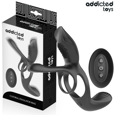 ADDICTED TOYS ANILLO DOBLE PARA EL PENE CON ESTIMULADOR DE CLITORIS