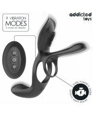 ADDICTED TOYS ANILLO DOBLE PARA EL PENE CON ESTIMULADOR DE CLITORIS