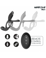 ADDICTED TOYS ANILLO DOBLE PARA EL PENE CON ESTIMULADOR DE CLITORIS