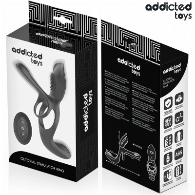 ADDICTED TOYS ANILLO DOBLE PARA EL PENE CON ESTIMULADOR DE CLITORIS