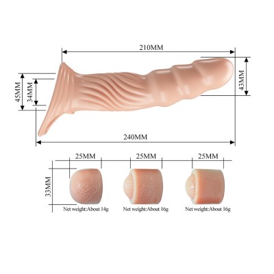 PRETTY LOVE FUNDA PARA PENE TEXTURIZADA CON EXTENSORES