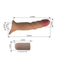 PRETTY LOVE FUNDA PARA PENE TEXTURIZADA CON VIBRACION Y CONTROL REMOTO
