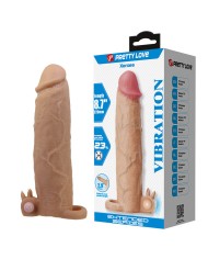 PRETTY LOVE XERXES FUNDA PARA PENE CON ESTIMULADOR DE CLITORIS Y VIBRACION