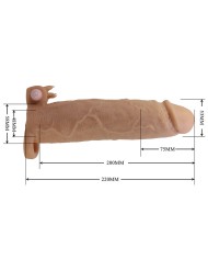 PRETTY LOVE XERXES FUNDA PARA PENE CON ESTIMULADOR DE CLITORIS Y VIBRACION