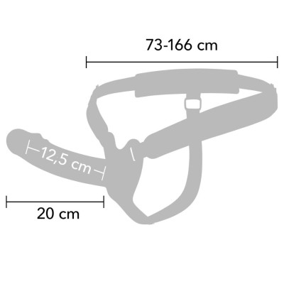 HIDDEN DESIRE INFERNO STRAP ON FUNDA PARA PENE CON VIBRACION 20 CM