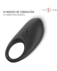 INTENSE MERLOTTE ANILLO VIBRADOR CON ESTIMULACION DE CLITORIS NEGRO