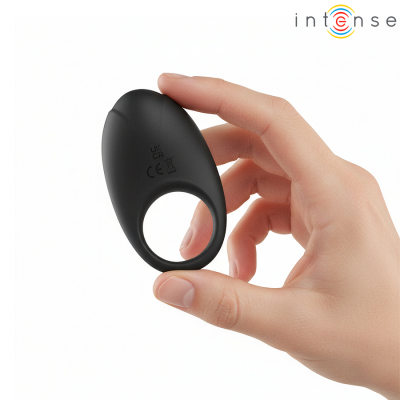 INTENSE MERLOTTE ANILLO VIBRADOR CON ESTIMULACION DE CLITORIS NEGRO