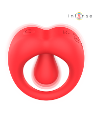 INTENSE RUSSELL ANILLO VIBRADOR CON ESTIMULACION DE CLITORIS ROJO