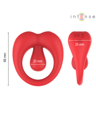 INTENSE RUSSELL ANILLO VIBRADOR CON ESTIMULACION DE CLITORIS ROJO