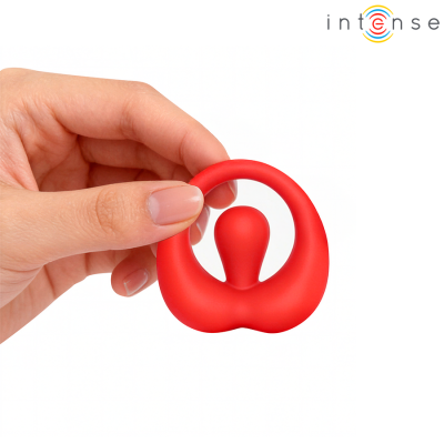INTENSE RUSSELL ANILLO VIBRADOR CON ESTIMULACION DE CLITORIS ROJO