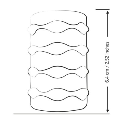 ROMP MOSH MASTURBADOR MASCULINO TRANSPARENTE CON FUNDA REVERSBLE DE 6 CM