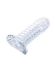 BAILE FUNDA PARA PENE CON PUNTOS ESTIMULANTES MORADO 14 CM