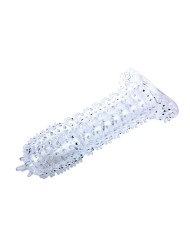 BAILE FUNDA PARA PENE CON PUNTOS ESTIMULANTES MORADO 14 CM