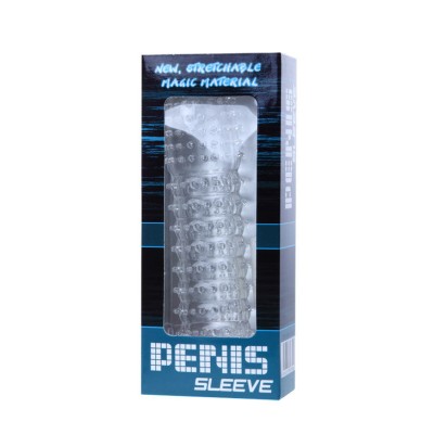 BAILE FUNDA PARA PENE CON PUNTOS ESTIMULANTES MORADO 14 CM