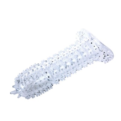 BAILE FUNDA PARA PENE CON PUNTOS ESTIMULANTES ROSA 14 CM