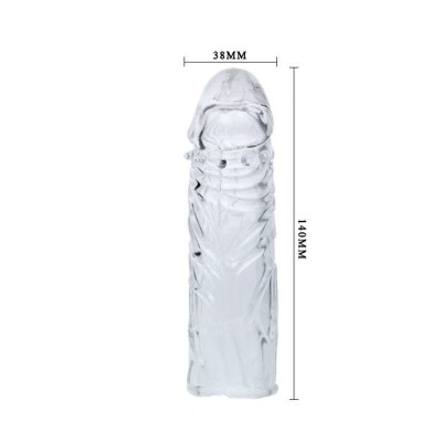 BAILE FUNDA TRANSPARENTE PARA EL PENE EN SILICONA 13 CM