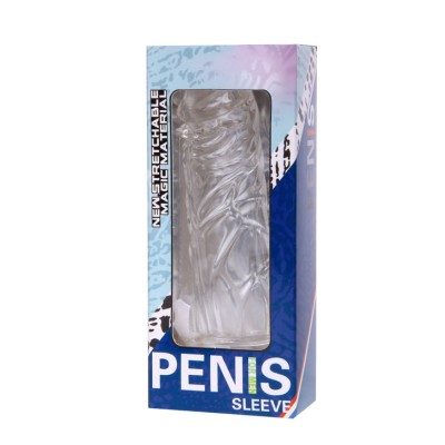 BAILE FUNDA TRANSPARENTE PARA EL PENE EN SILICONA 13 CM