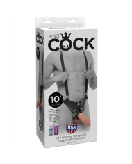 KING COCK STRAP ON CON DILDO HUECO 255 CM Y TIRANTES NEGRO