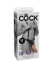 KING COCK STRAP ON CON DILDO HUECO 28 CM Y TIRANTES