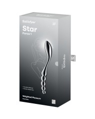 SATISFYER STAR FORCE 1 DILDO ACERO INOXIDABLE DOBLE USO