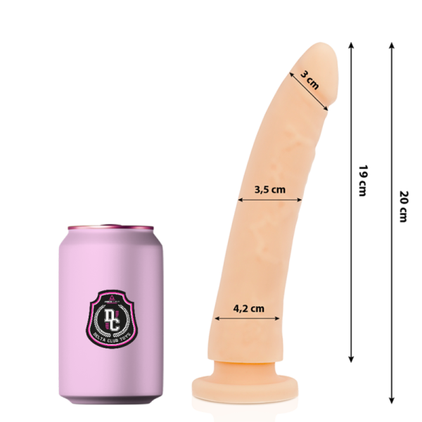 DELTA CLUB DILDO REALISTA NATURAL SILICONA MEDICA 20 CM O 4 CM