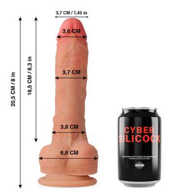 CYBER SILICOCK CONNOR REALISTICO SILICONA LIQUIDA 205 CM O 37 CM