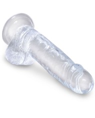 KING COCK CLEAR PENE REALISTICO CON TESTICULOS 152 CM TRANSPARENTE