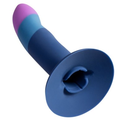 ROMP PICCOLO ARNES DILDO SILICONA CON VENTOSA TRICOLOR 14 CM
